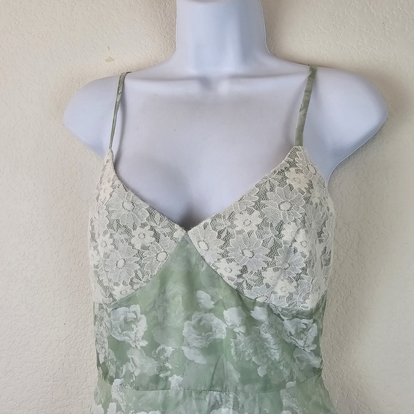 Cider Green Lace Floral Sweetheart Midi Dress NWT XS Cottagecore Spring Wedding - Picture 4 of 11